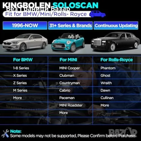 Нов Диагностичен скенер BMW MINI с 50+ ресет функции и активни тестове, снимка 8 - Друга електроника - 49591773