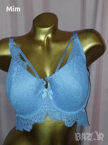 Hunkemoller 80 F Син дантелен сутиен 