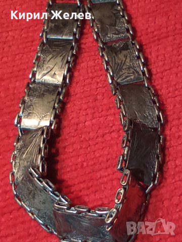 СТАРИННА РЪЧНО ФЛОРАЛНО ОРНАМЕНТИРАНА СРЕБЪРНА ГРИВНА УНИКАТ АНГЛИЯ - ЛИПСВА 1-та ЗАКОПЧАЛКА! 27314, снимка 5 - Антикварни и старинни предмети - 36827924