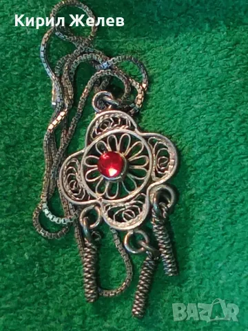 СТАРИНЕН ФИЛИГРАНЕН СРЕБЪРЕН МЕДАЛЬОН с ФИНА СРЕБЪРНА ВЕРИЖКА СРЕБРО 925 с НУЖДА от ЗАКОПЧАЛКА 26418, снимка 15 - Антикварни и старинни предмети - 49981839