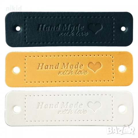 Handmade ❤ кожени тагове емблеми етикети баджове за дрехи, снимка 3 - Други - 35228722
