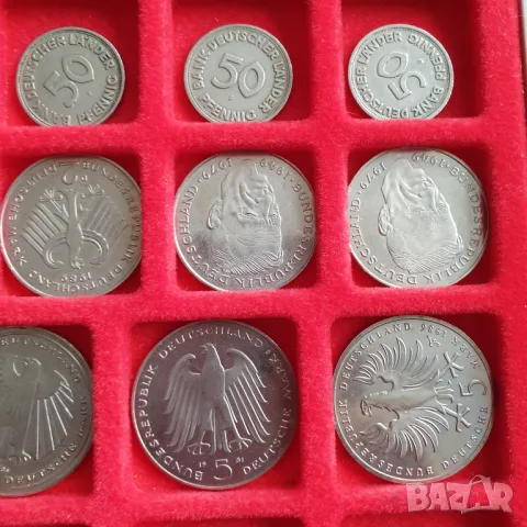 Немски никелови монети с кутия - 26 броя, снимка 5 - Нумизматика и бонистика - 49647472
