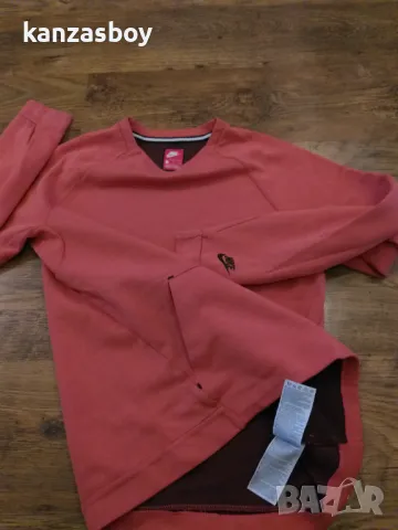 Nike Tech Fleece Crew Max Orange Heather - страхотна мъжка блуза S, снимка 8 - Спортни дрехи, екипи - 47973153