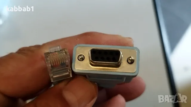Кабел Cisco Console Cable, от RJ45 към DB9F, 1.8 м., син оригинален!, снимка 3 - Кабели и адаптери - 55935690