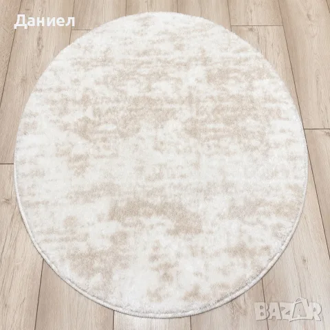 Ново кръгло пухкаво килимче 90х90 см, снимка 2 - Килими - 55936975