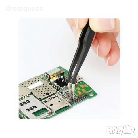 3006 Стоманени антистатични пинсети за деликатни дейности, снимка 12 - Педикюр и маникюр - 37424129