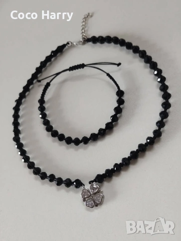 Комплект гривна и чокър,ръчно изработени, снимка 4 - Романтични подаръци - 53088766