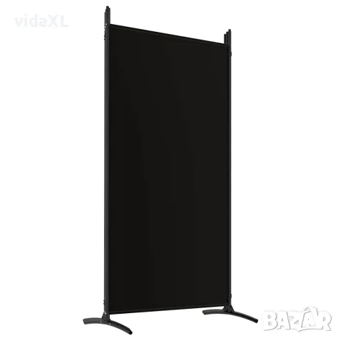 vidaXL Параван за стая, 5 панела, черен, 433x180 см, плат, снимка 7 - Паравани - 56147211