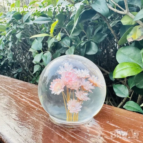 FUFIZU Кристална топка с маргаритки , снимка 6 - Декорация за дома - 54090553