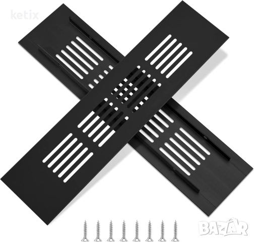 Алуминиева вентилационна решетка,2бр.,20х5см