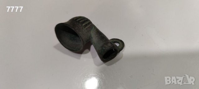 Старинна османска бронзова лула за опиум - тютюн , снимка 2 - Антикварни и старинни предмети - 39584500