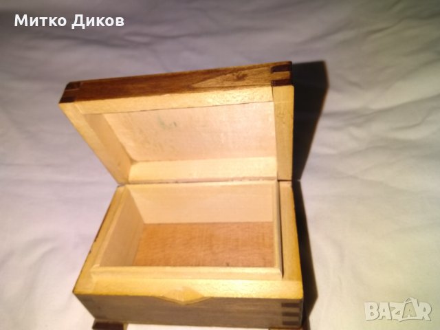 Дървени кутии за бижута и други неща  байцвана и лакирана от соца нови-100х70х55мм, снимка 6 - Колекции - 30698856