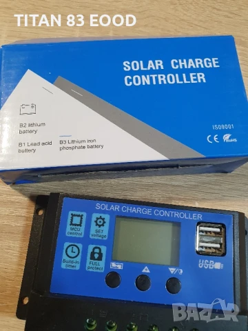 Контролер регулатор за соларни панели 12V-24V 30А, снимка 2 - Друга електроника - 50685736