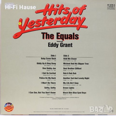 The Equals ‎– Hits Of Yesterday, снимка 2 - Грамофонни плочи - 39635904