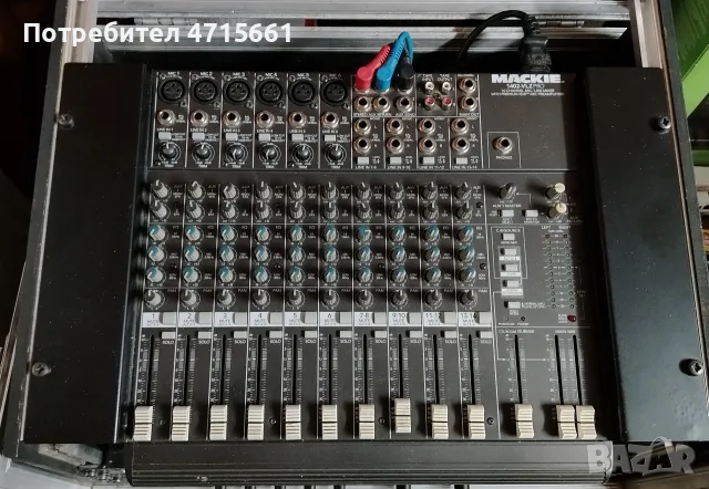 Mackie  14 канален аналогов миксер, Alesis equalizer, Lexicon sound processor в рак кейс