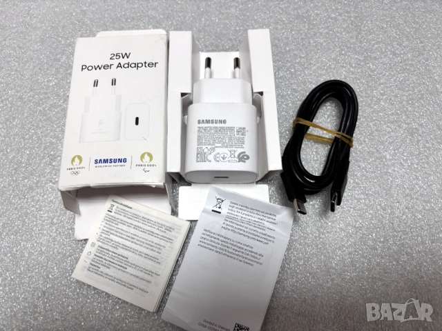 Оригинални! Адаптор Samsung 25W Power Adapter и кабел USB Type-C към USB Type-C