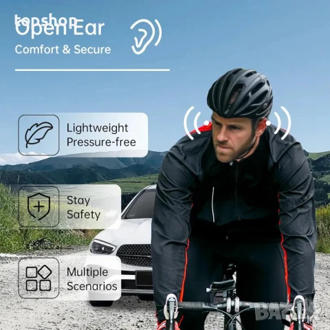 ЗАПЕЧАТАНИ НОВИ Водоустойчиви слушалки Tayogo, за плуване с костна проводимост, IPX68, 32GB памет, снимка 2 - Bluetooth слушалки - 50503402