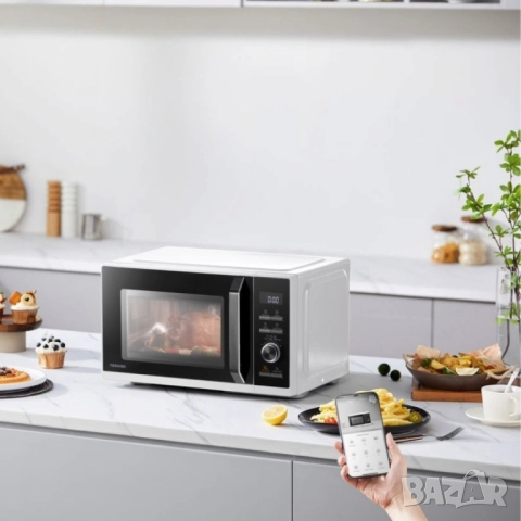 Микровълнова печка Toshiba MW3-AC26SF (26 L) / MW3-SAC23SF (23 L) - С грил, конвекция и Air Fry, снимка 3 - Друга електроника - 51852452
