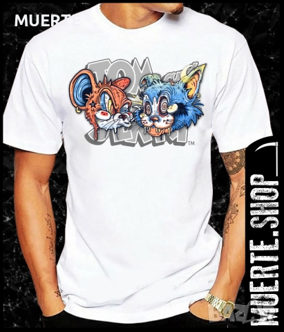 Тениска с щампа TOM AND JERRY ZOMBIES