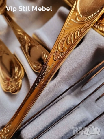 Прибори за хранене Solingen/Солинген 23/24К позлата , снимка 9 - Прибори за хранене, готвене и сервиране - 52048140