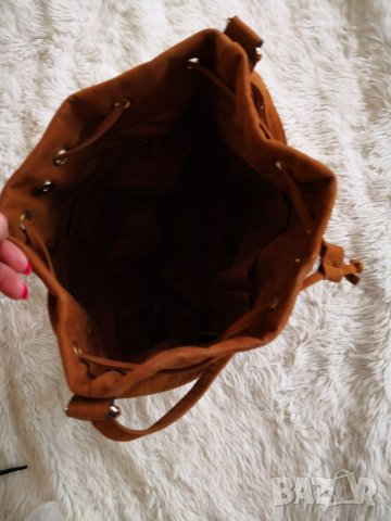 Страхотна чанта торба с връзки и златни шипчета, снимка 4 - Чанти - 36719538