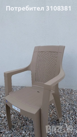 градински пластмасов стол, снимка 2 - Градински мебели, декорация  - 54247657