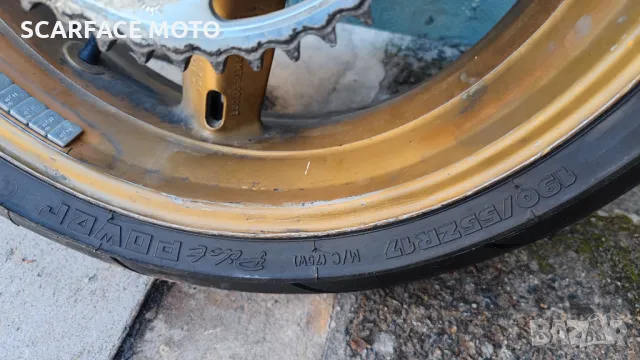 Задна джанта с гума 190/55/17 за мотор, снимка 6 - Гуми и джанти - 49801756