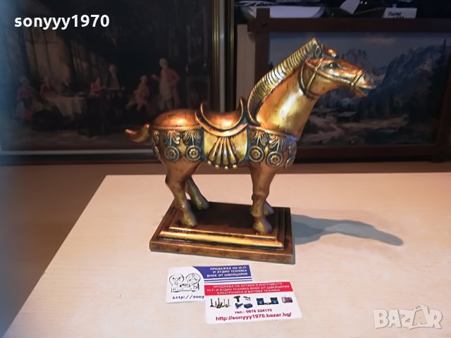 кон-златен кон-внос швеицария 27х24х11см, снимка 11 - Колекции - 29581131
