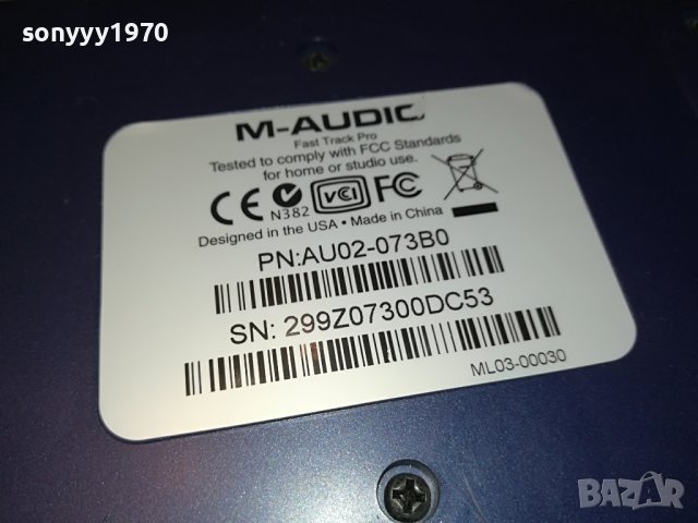 M-AUDIO FAST TRACK PRO 2007221906М, снимка 10 - Ресийвъри, усилватели, смесителни пултове - 37451155