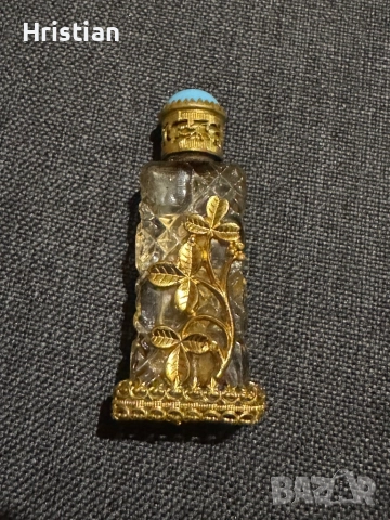 Старо шишенце за парфюм, снимка 4 - Антикварни и старинни предмети - 52457558