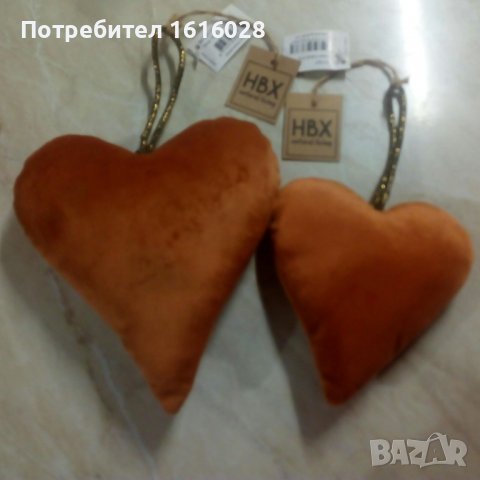 Коледна декорация - Плюшени сърца., снимка 8 - Декорация за дома - 38453293