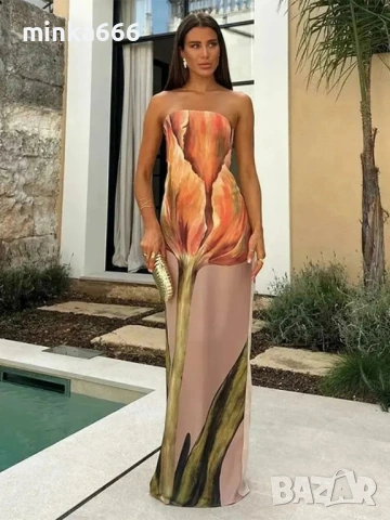 Стилна дамска рокля., снимка 5 - Рокли - 53092238