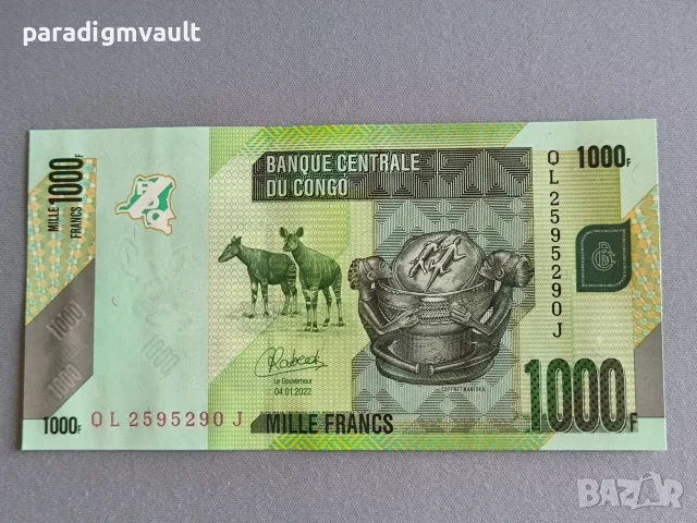 Банкнота - Конго - 1000 франка UNC | 2022г.