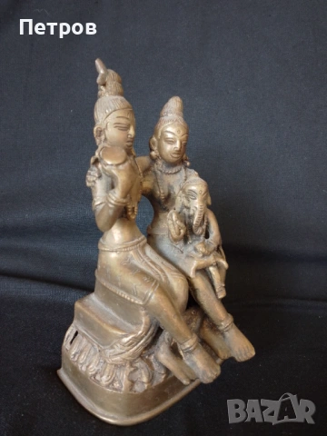 статуетка скулптура Индия 14 см, снимка 2 - Статуетки - 53095363
