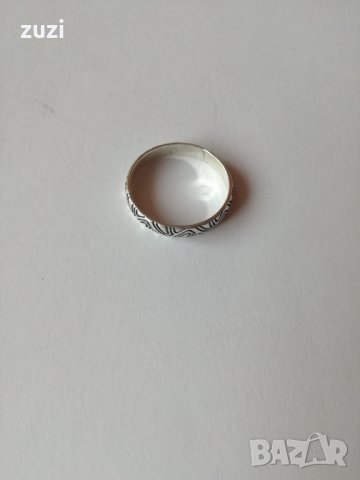 Сребърен пръстен, халка - 925 сребро , снимка 3 - Пръстени - 30723331