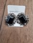 Красиви обеци по ухото с черен камък и кристали-модел 11, снимка 1 - Обеци - 39205964