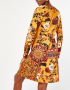 Африкански мотив жълта рокля с дълъг ръкав, снимка 1 - Рокли - 44605725