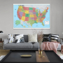 Административна карта на САЩ, 100х150 см нова, снимка 1 - Колекции - 44589604