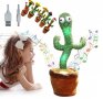 ПРОМО!!! Пеещ и танцуващ кактус Crazy Cactus, интерактивна детска играчка, 120 песни 