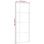 vidaXL Плъзгаща се врата, ESG стъкло и алуминий, 76x205 см, бяла, снимка 7