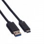 Кабел USB-A към USB Type C 3.1 Roline 11.02.9010 Черен, USB-A към USB Type C M/M, снимка 3