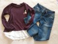 Лот рокля , блуза , дънки Zara  , H&M 146 / 152 / 158  , снимка 3