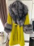 Дамско палто сибирска лисица и лама С, М,Л, снимка 6