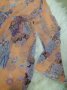 УНИКАЛНА плажна рокля/туника в цвят сьомга с лилав пейсли принт, снимка 3
