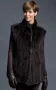 Модерен стилен зимен елек от естествен астраган, нов, снимка 17