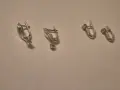 Два чифта сребърни обеци със цирконий, снимка 3