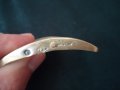 Стара френска сребърна катарама за колан с позлата антикварна, снимка 4