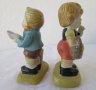 2 бр  стари фигури момче момиче керамика порцелан, червена шапчица, снимка 5