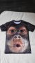 Мъжка 3D модна тениска със забавна графика на маймуна ,Размер L