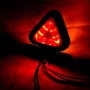 1бр. Триъгълно ОПУШЕНО ЛЕД  LED рогче с 18 диода, червено-жълто, 12-24V, снимка 4